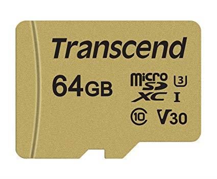 Transcend 64GB microSDXC + SD 500S