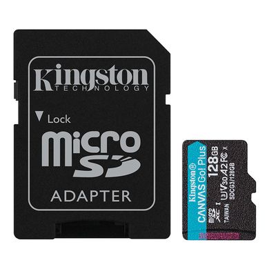 Kingston 128GB microSDXC Canvas Go Plus + SD адаптер SDCG3/128GB фото