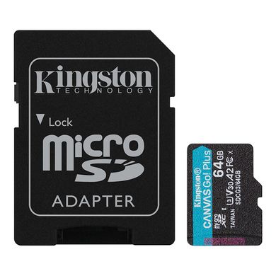 Kingston 64GB microSDXC Canvas Go Plus + SD адаптер SDCG3/64GB фото