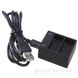 Зарядний пристрій для двох акумуляторів GoPro3/3+ Dual channels charger USB DP-124A фото 1